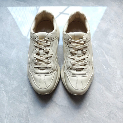 Gucci Rhython Leather Sneakers in Beige 0079