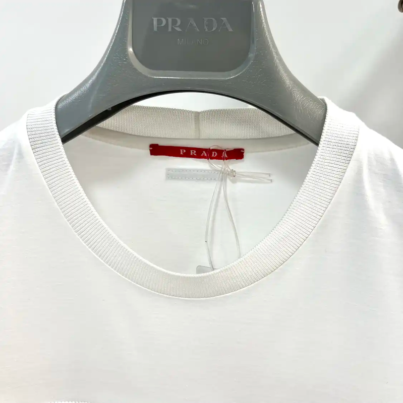 Prada Men's Summer Colorblock Cotton T-Shirt