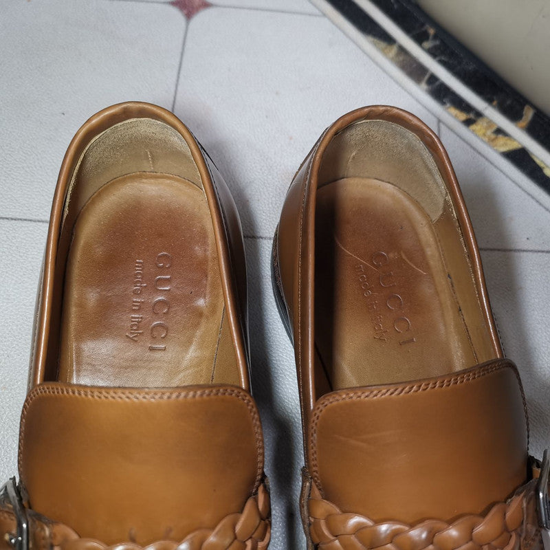 Gucci Brown Leather Loafers for Men 0079