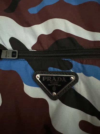 Prada Color Block Logo Men's Raincoat