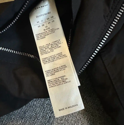 Rick Owens Black Cotton Long Sleeve Jacket 0089