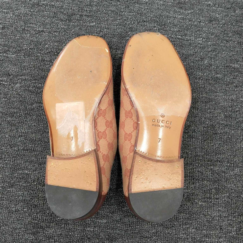 Gucci Khaki GG Horsebit Loafers for Men 0079