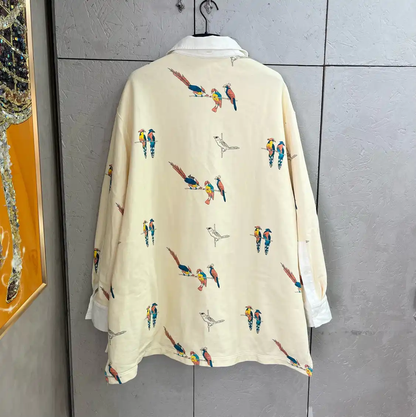 Loewe Men's Cotton Print Shirt in Light Yellow 0089