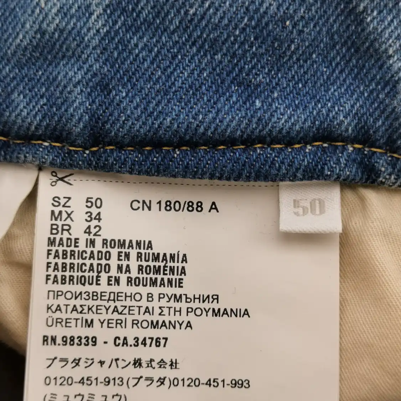 Prada Blue Cotton Embroidered Logo Men's Shorts