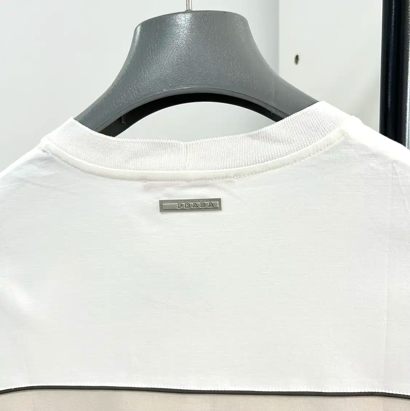 Prada Men's Summer Colorblock Cotton T-Shirt