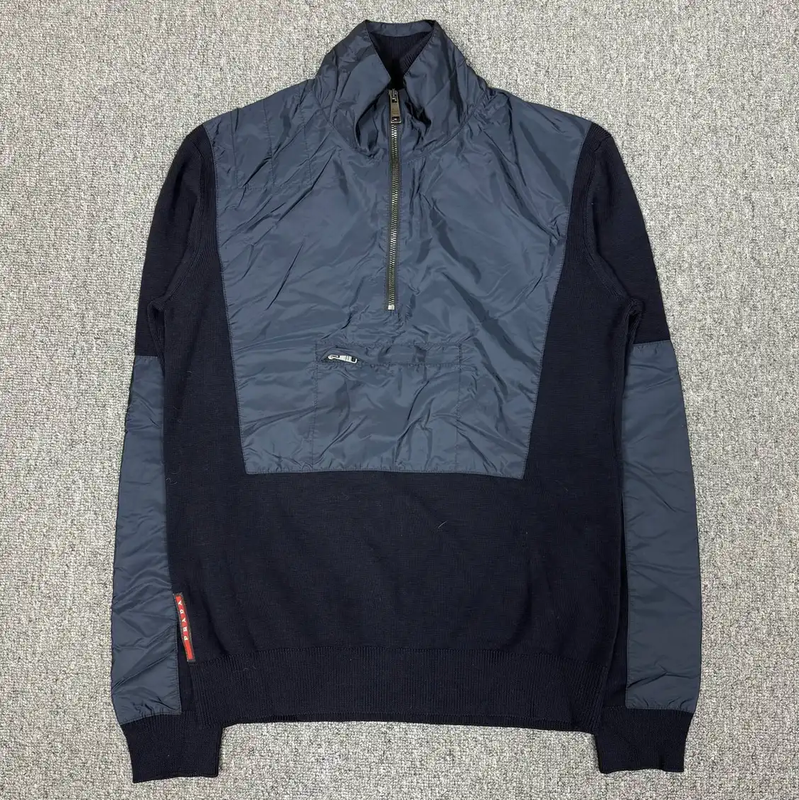 Prada Men's Blue Cotton Blend Jacket