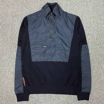 Prada Men's Blue Cotton Blend Jacket