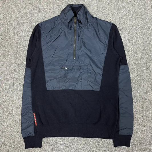 Prada Men's Blue Cotton Blend Jacket