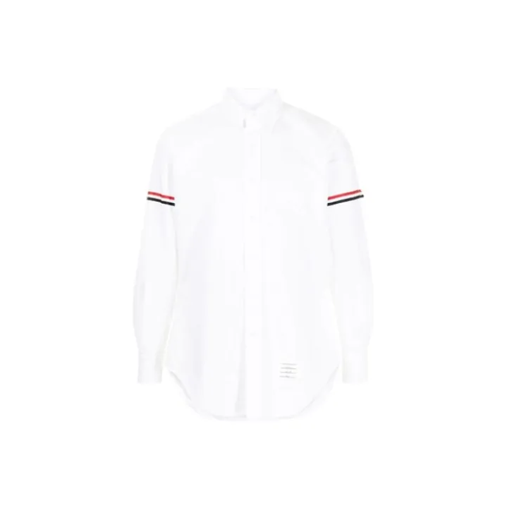 Thom Browne Striped Long Sleeve Button-Up Shirt