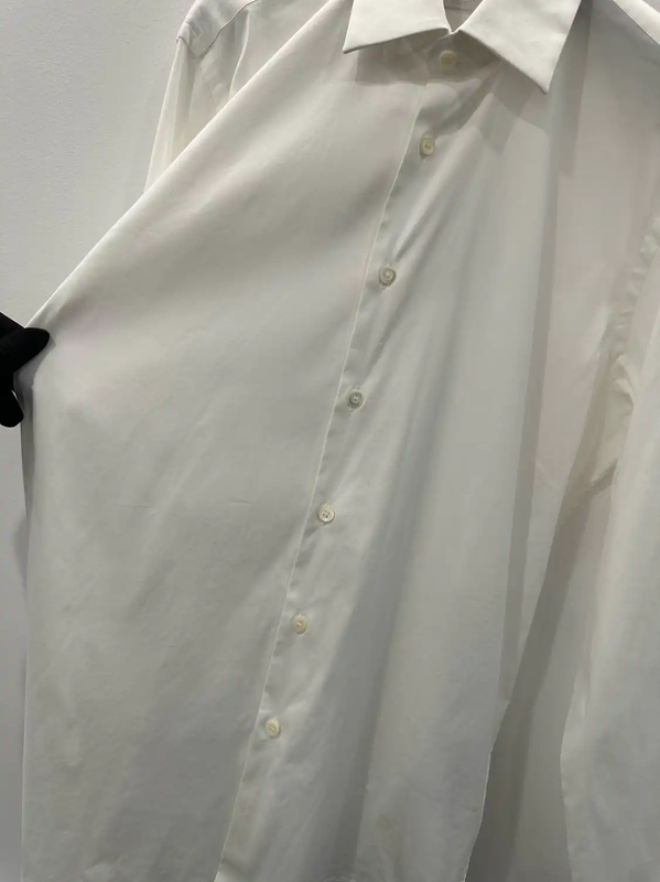 Prada White Cotton Long Sleeve Shirt
