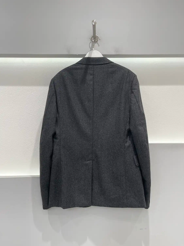 Prada Men's Long Sleeve Gray Outerwear
