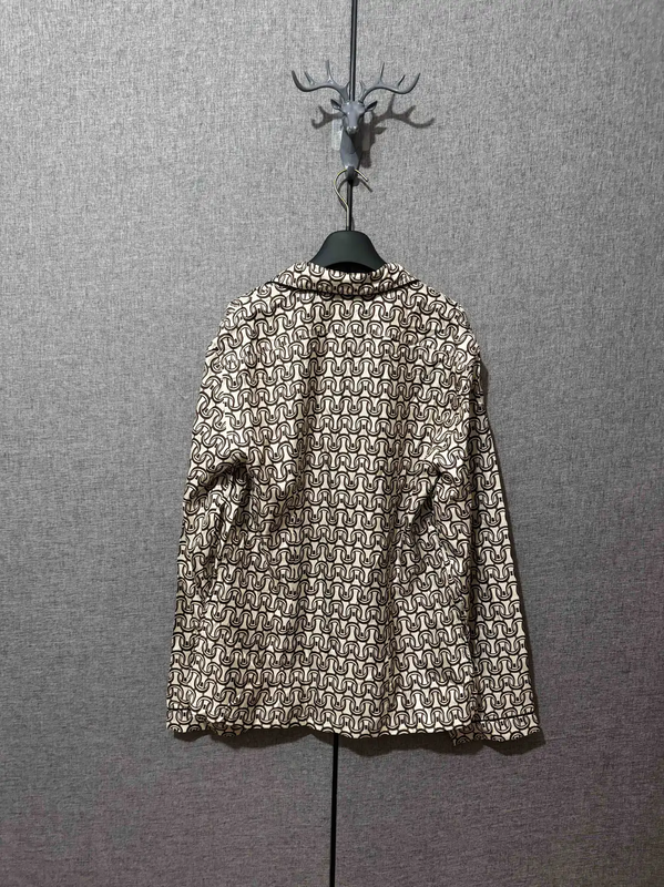 Prada White Silk Printed Jacket