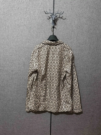 Prada White Silk Printed Jacket