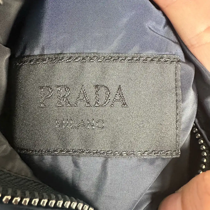Prada Long Sleeve Navy Men's Outerwear Jacket