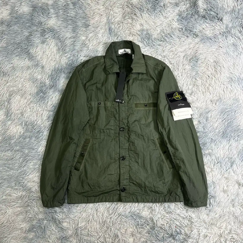 Stone Island Men's Green Nylon Jacket 0089