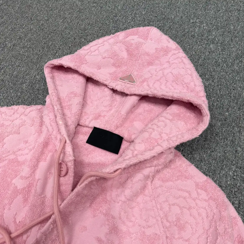 Prada Pink Cotton Men's Hoodie