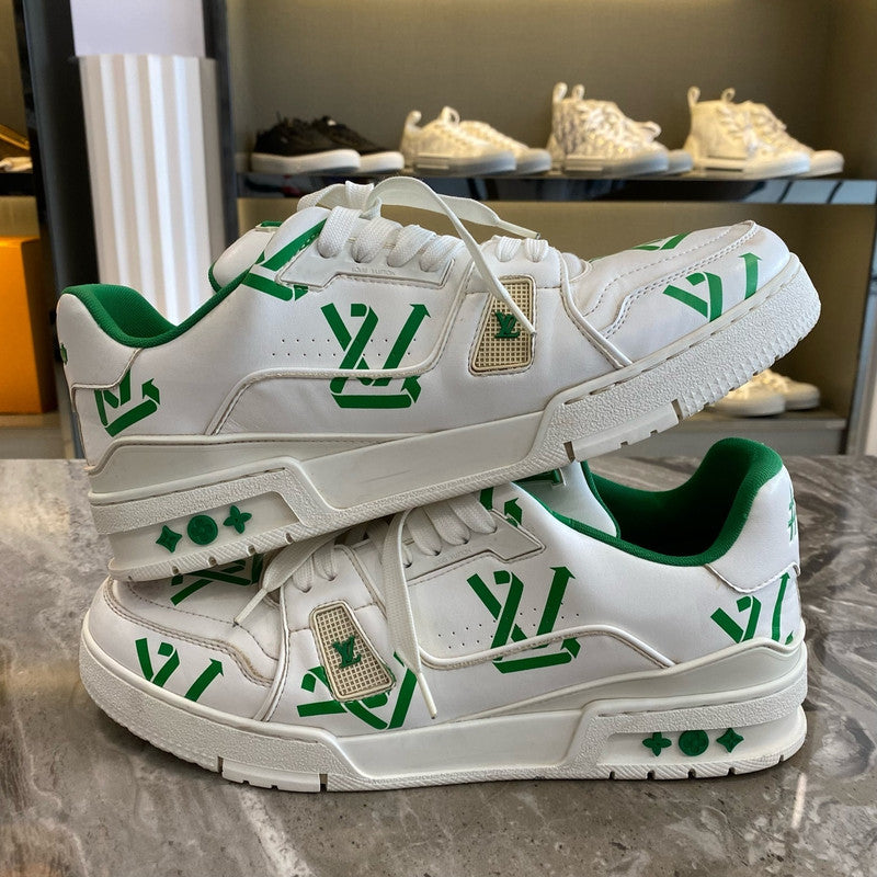 Louis Vuitton Green Logo Low-Top Sneakers 0079