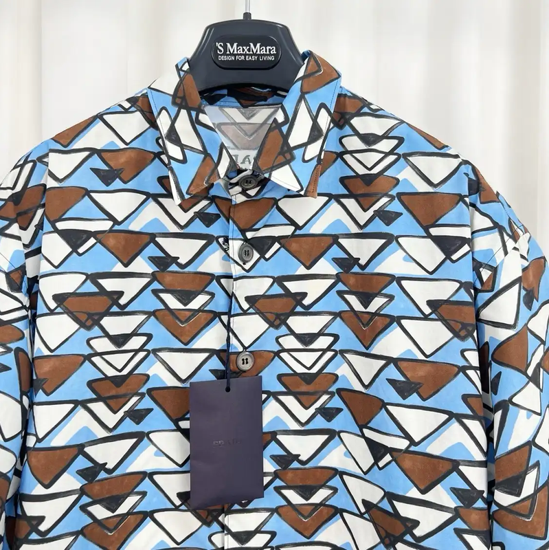 Prada Summer Multicolor Printed Short Sleeve Shirt