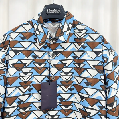 Prada Summer Multicolor Printed Short Sleeve Shirt