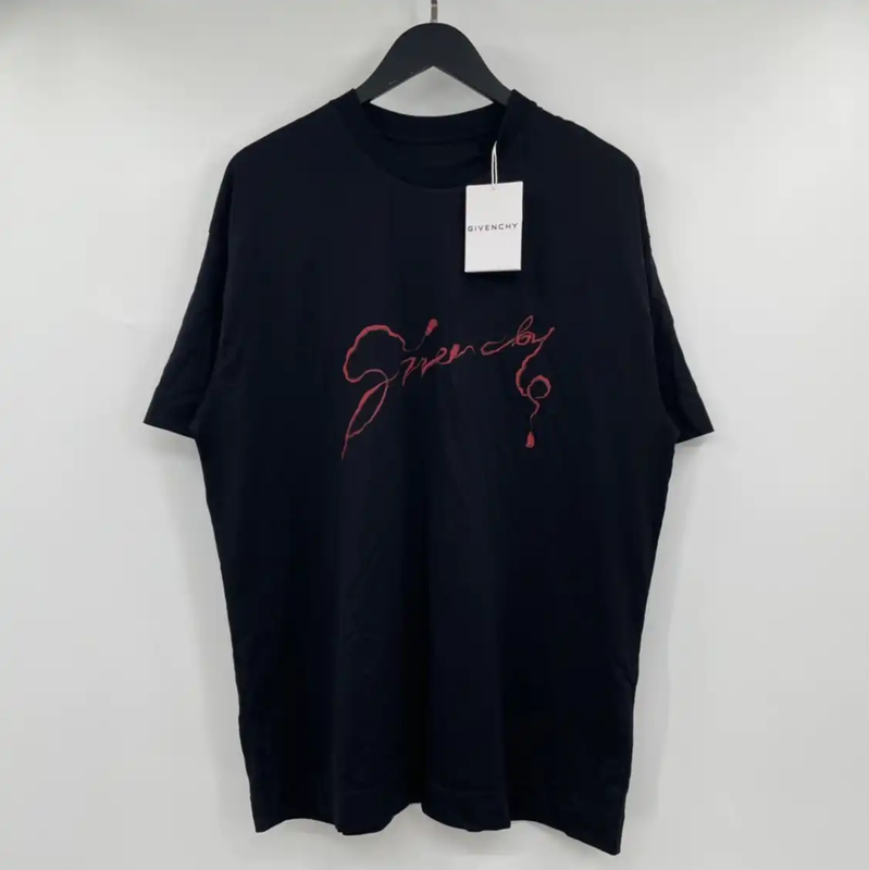 Givenchy Black Cotton Short Sleeve T-Shirt 0089