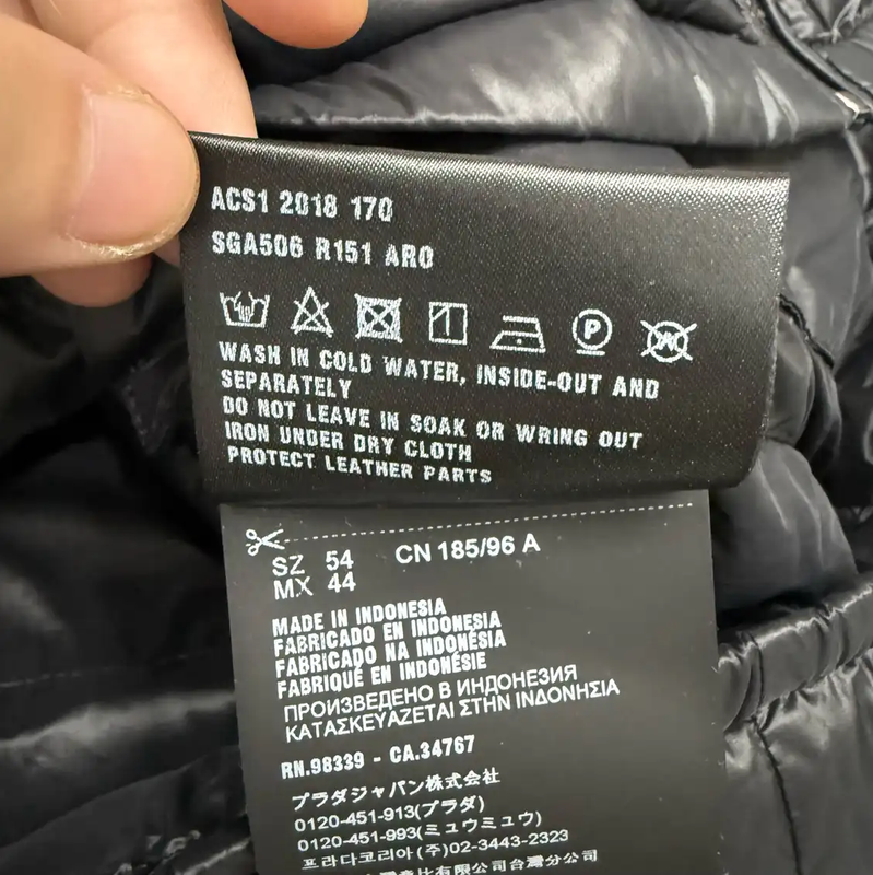 Prada Black XL Men's Down Jacket