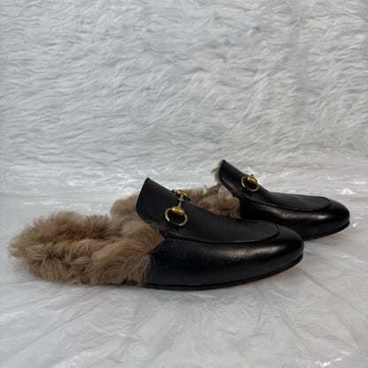 Gucci Black Wool Slip-On Loafers for Men 0079