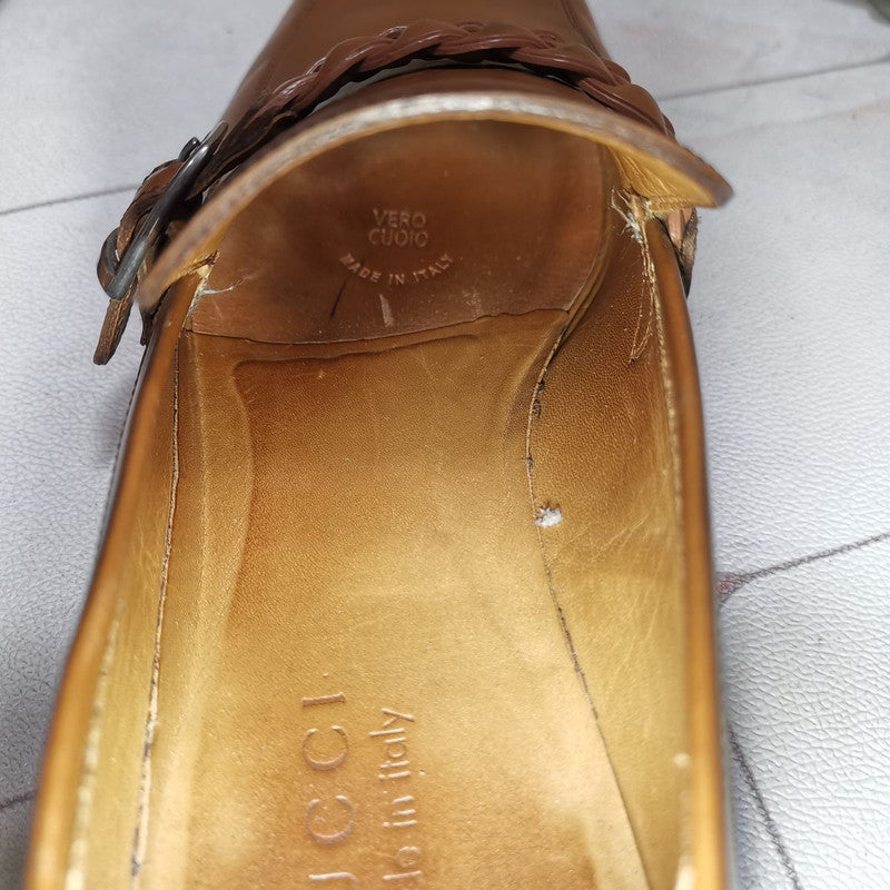 Gucci Brown Leather Loafers for Men 0079