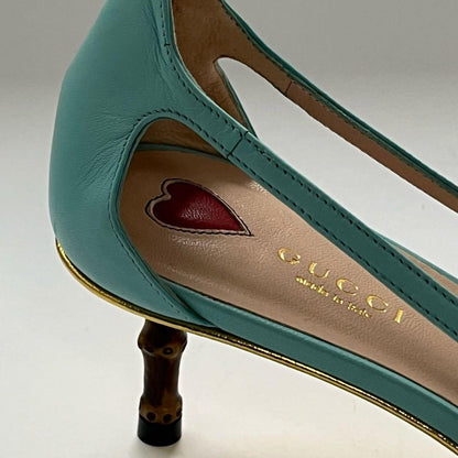 Gucci Cherry High Heels in Blue 0079