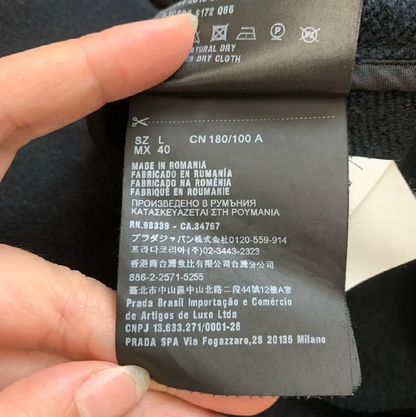 Prada Black Cotton Hooded Jacket for Men