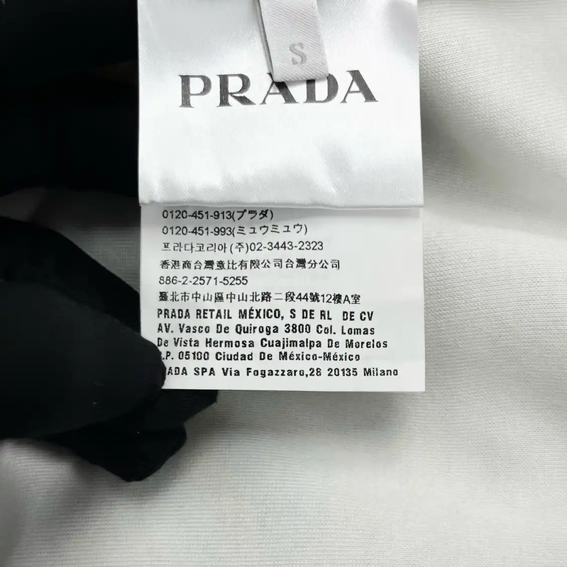 Prada Multicolor Cotton Blend Short Sleeve Sweatshirt