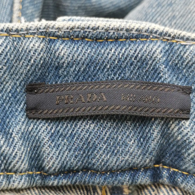 Prada Blue Cotton Embroidered Logo Men's Shorts