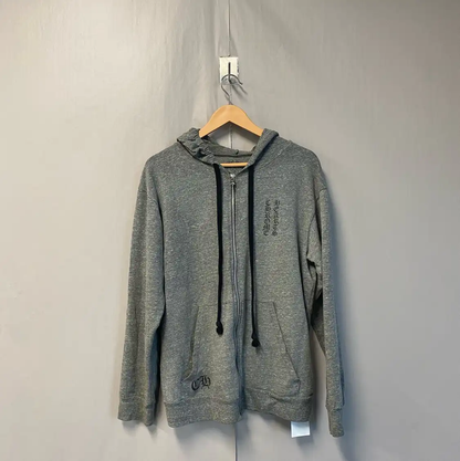 Chrome Hearts Gray Hooded Zip Jacket 0089