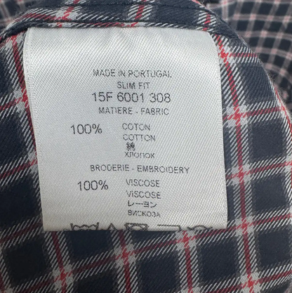 Givenchy Long Sleeve Cotton Check Shirt 0089