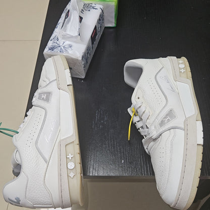Louis Vuitton White Cement Low-Top Trainers 0079