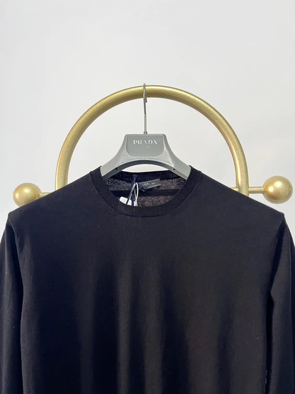 Prada Black Long Sleeve Knitted Top for Men