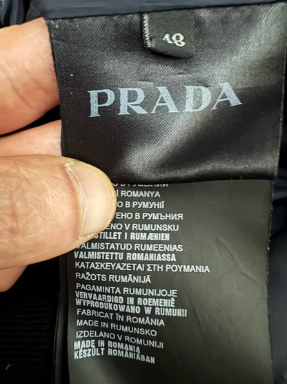 Prada Men's Navy Quilted Down Jacket