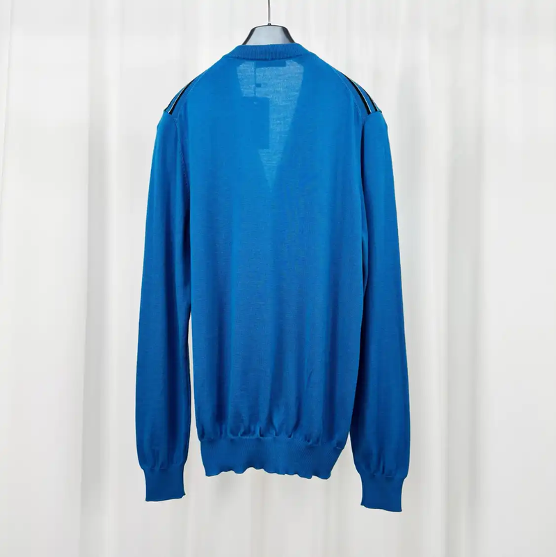 Prada Striped Cardigan in Blue for Men