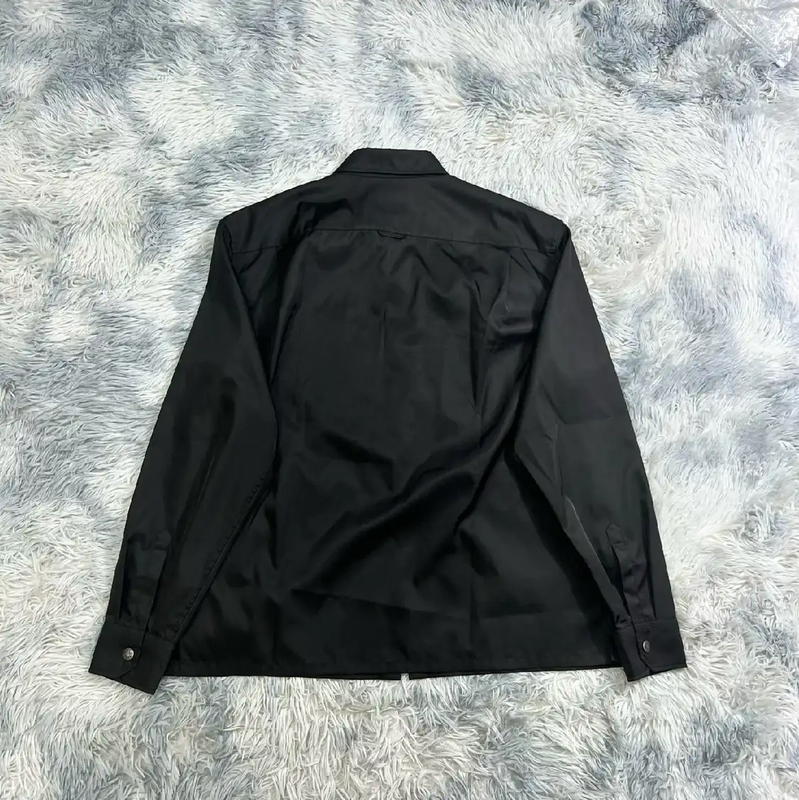 Prada Black and Red Long Sleeve Button-Up Shirt