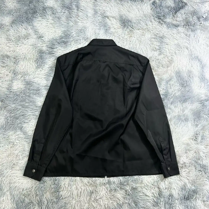 Prada Black and Red Long Sleeve Button-Up Shirt