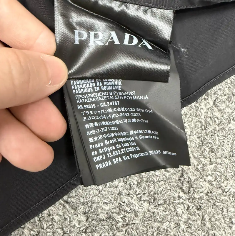 Prada Black Cotton Long Sleeve Men's Shirt