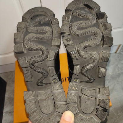 Gucci Women's Leather Web Ankle Boots in Black 0079