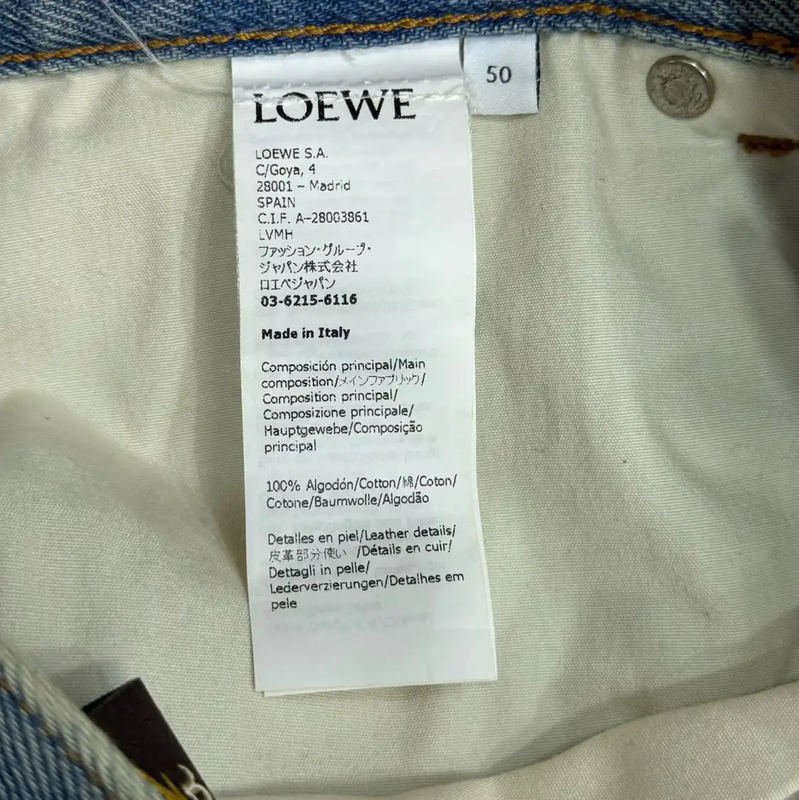 Loewe Blue Denim Men's Shorts 0089