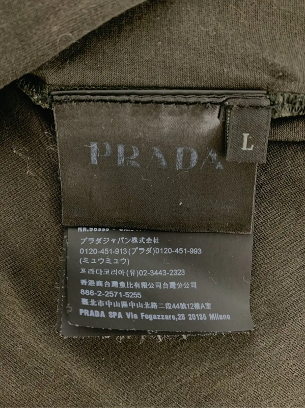 Prada Men's Dark Gray Cotton T-Shirt