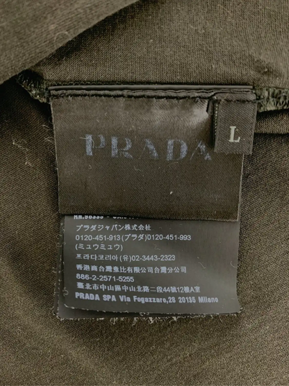 Prada Men's Dark Gray Cotton T-Shirt