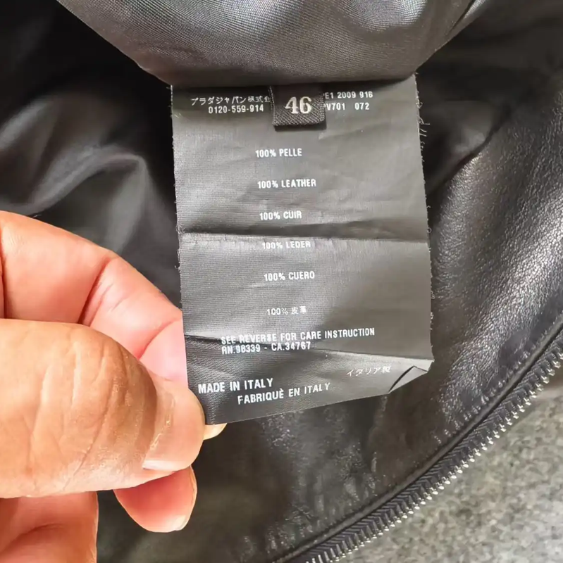 Prada Black Leather Men's Jacket