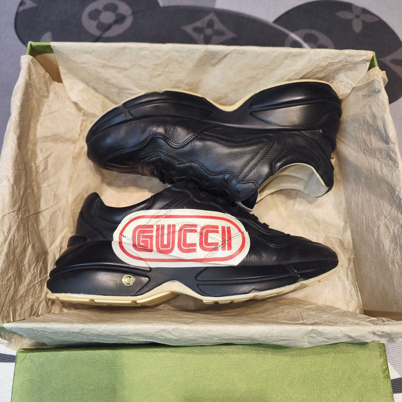 Gucci Rhyton Low-Top Black and Red Sneakers 0079