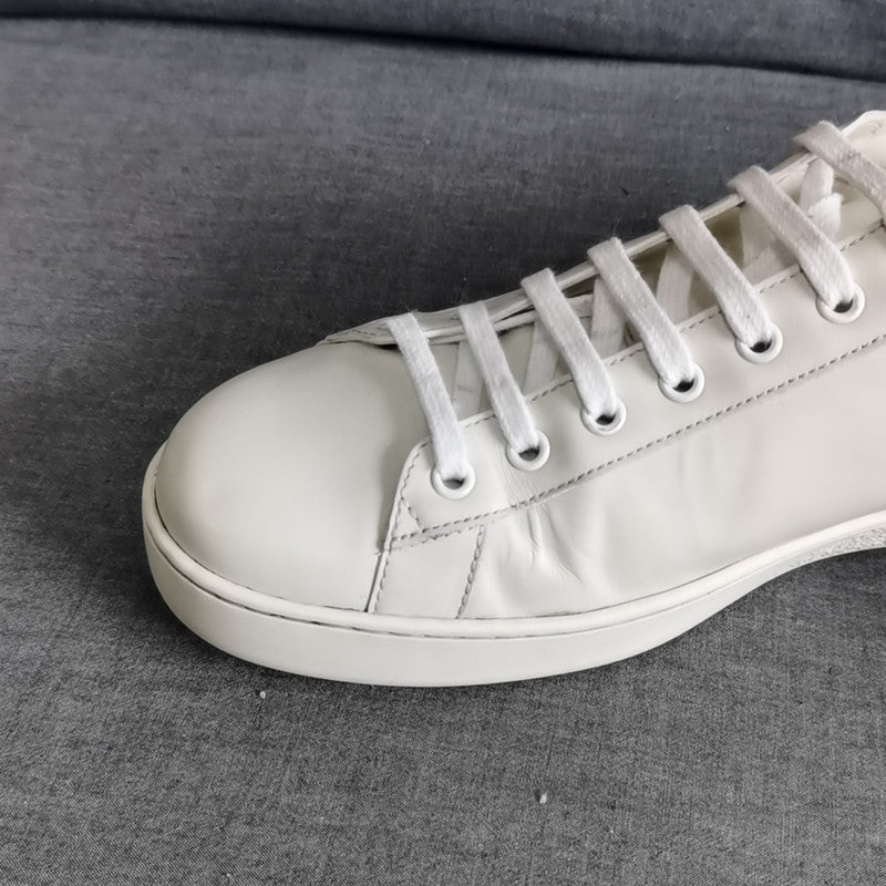 Gucci Ace Low-Top Sneakers in White and Gray 0079