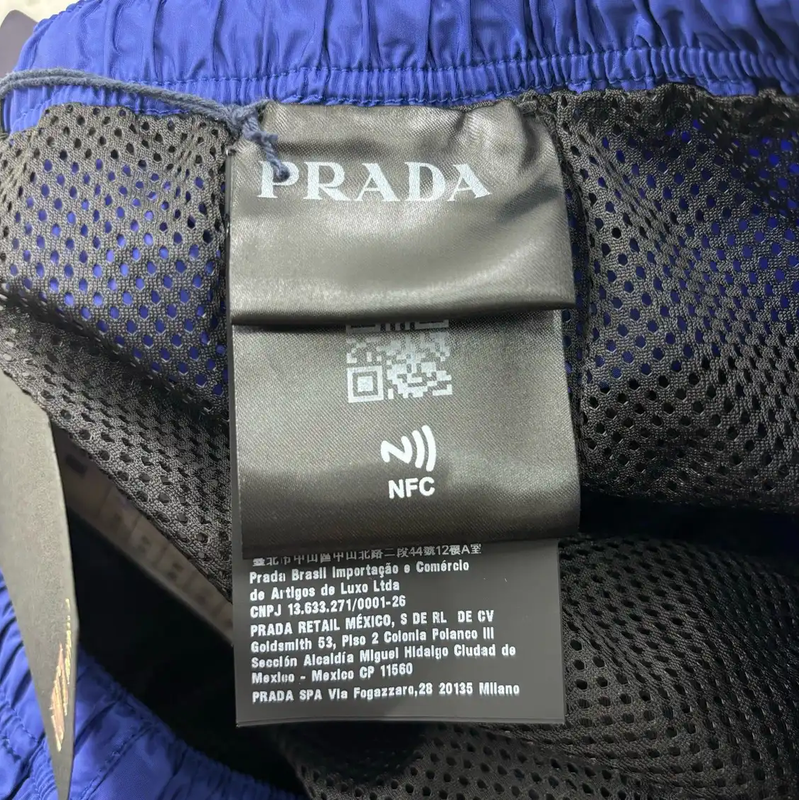 Prada Men's Summer Blue Nylon Shorts