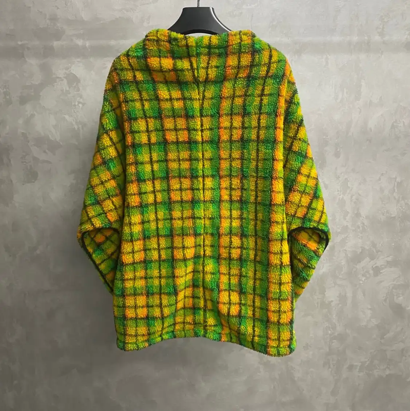 Loewe Men's Bright Colorful Plaid Hoodie 0089