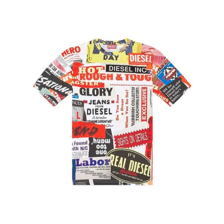 Diesel Multicolor Graphic Print T-Shirt 0079